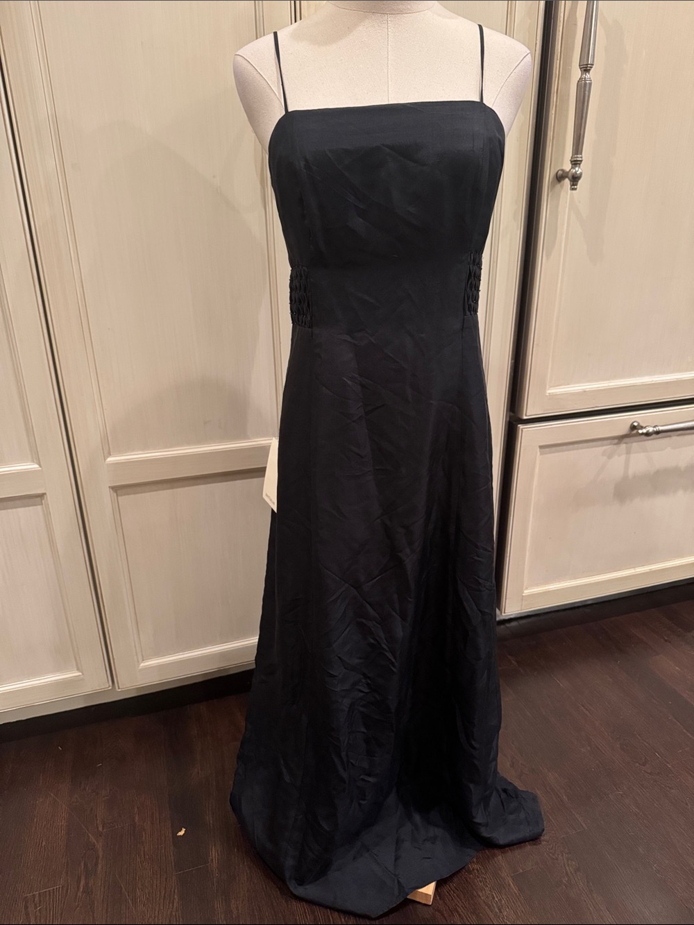 Vintage 90s Ann Taylor silk square neck Maxi Dress
